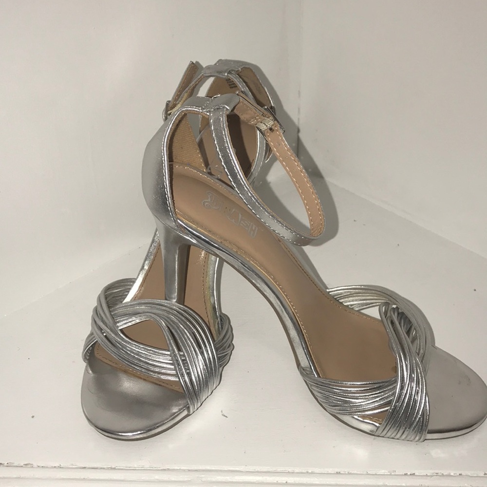 Silver high heels